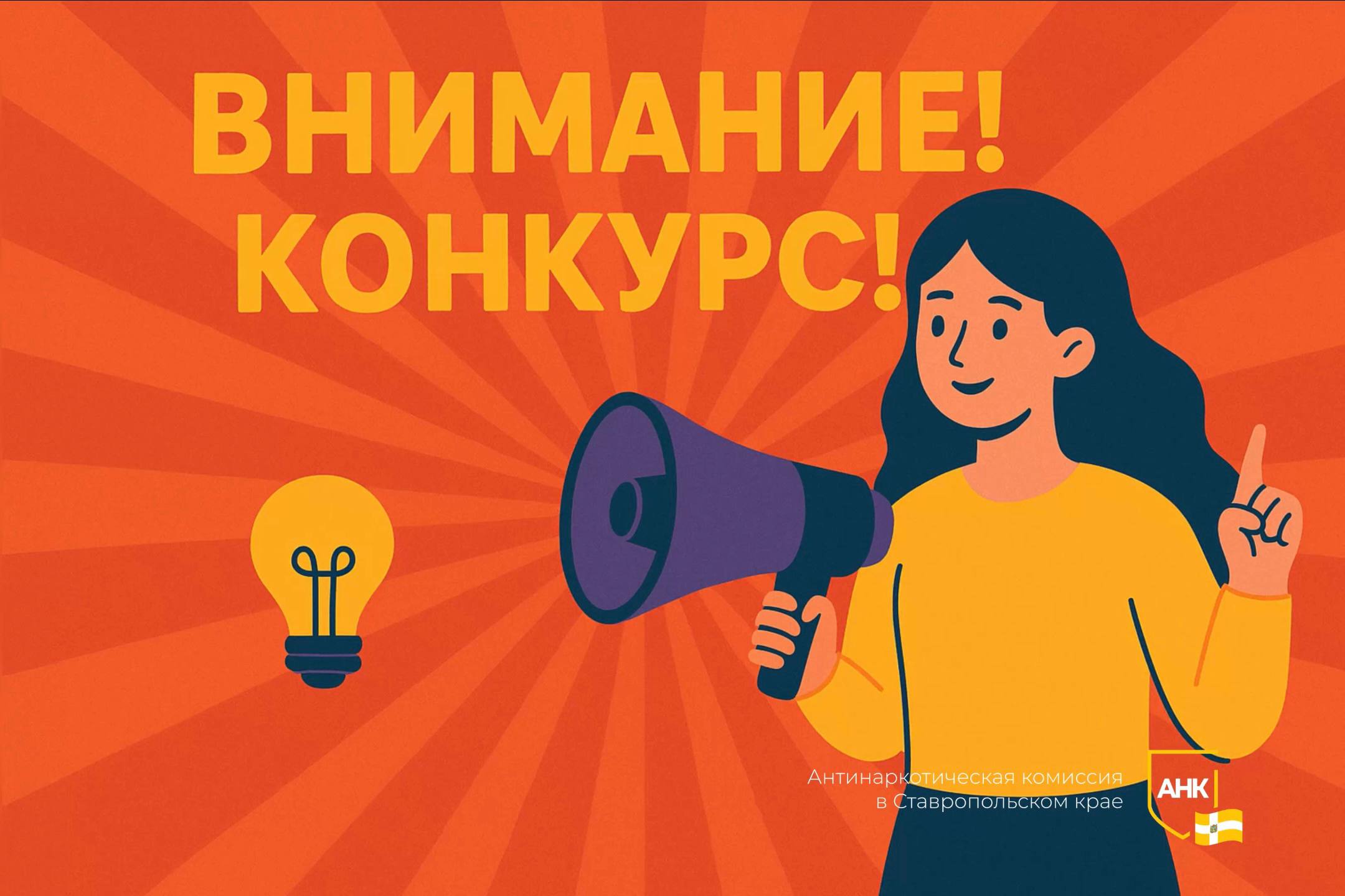 Объявление о проведении краевого конкурса антинаркотической направленности и пропаганды здорового образа жизни «Территория независимости 26»  в 2025 году.