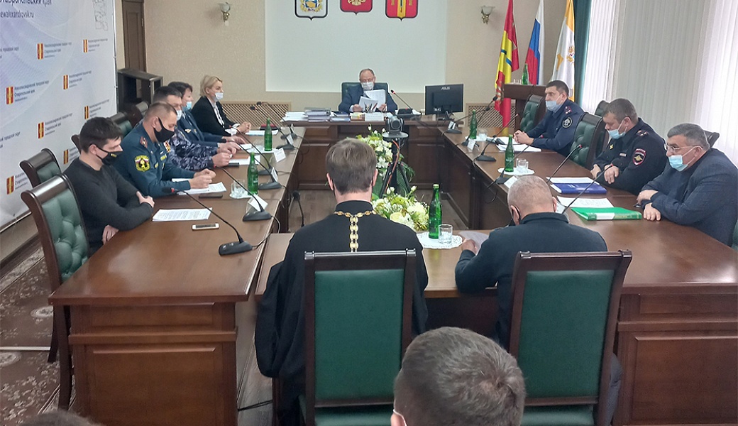 Заседание антитеррористической комиссии Новоалександровского городского округа Ставропольского края.